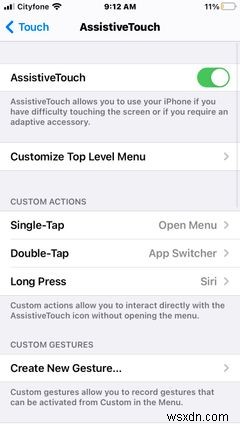 AssistiveTouchでiPhoneの仮想ホームボタンを使う方法