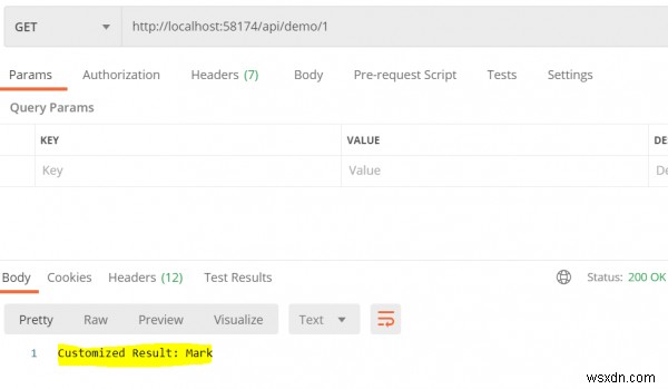 C# ASP.NET Web APIのアクションメソッドからカスタム結果タイプを返す方法