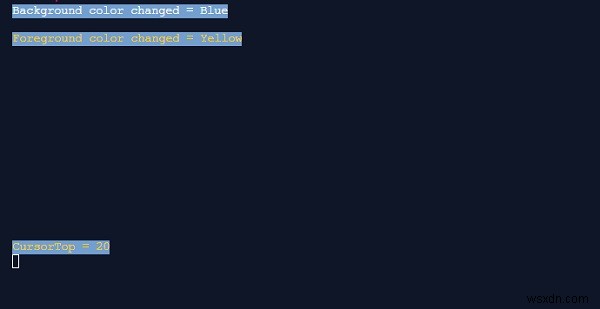 C#でコンソールのCursorTopを変更する方法
