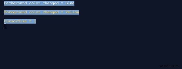 C#でコンソールのCursorSizeを変更するにはどうすればよいですか?