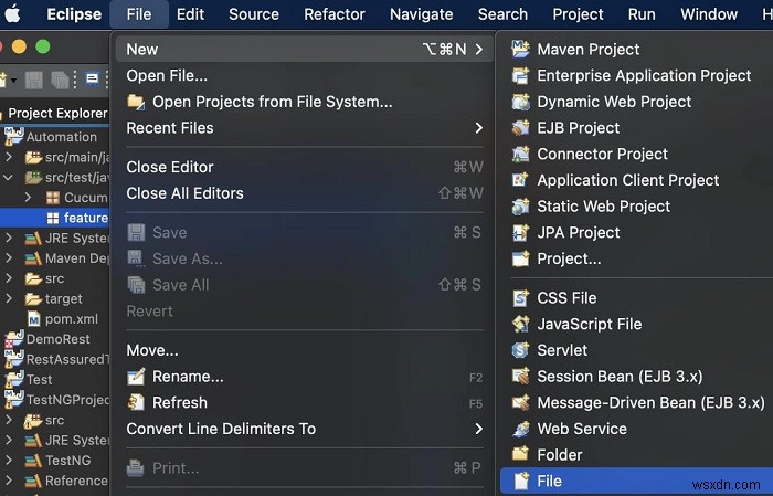 JavaでCucumberのフィーチャーファイルを作成する方法【Eclipse＋Mavenの手順を解説】