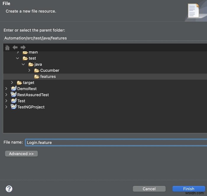 JavaでCucumberのフィーチャーファイルを作成する方法【Eclipse＋Mavenの手順を解説】