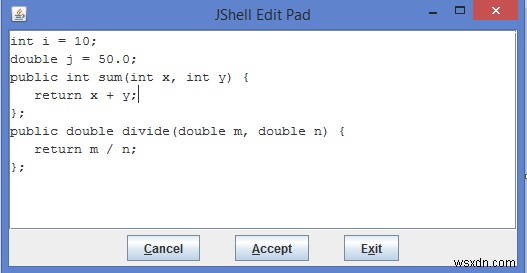 Java 9のJShellで使える「/edit」コマンドの種類と使い方