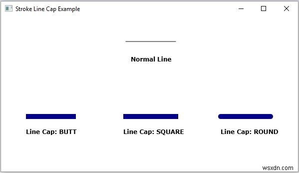 JavaFXの2D図形で線端のスタイルを指定する!ストロークラインキャップ(Stroke Line Cap)の使い方