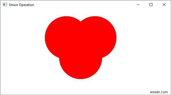 JavaFXで2D図形にUnion（和集合）操作を行う方法