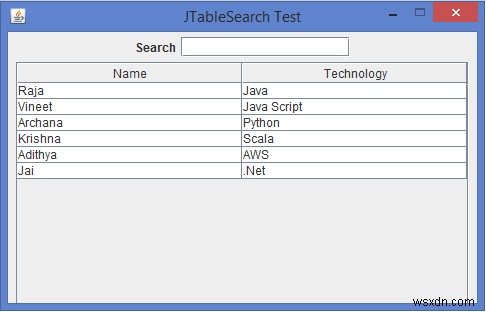 JavaでJTableに検索機能を実装する方法をわかりやすく解説