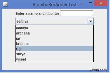 JavaでJComboBoxの項目をソートする方法！DefaultComboBoxModelのカスタマイズ例