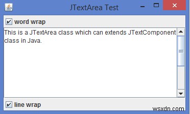 JavaのJTextAreaで行の折り返しと単語単位の折り返しを実装する方法