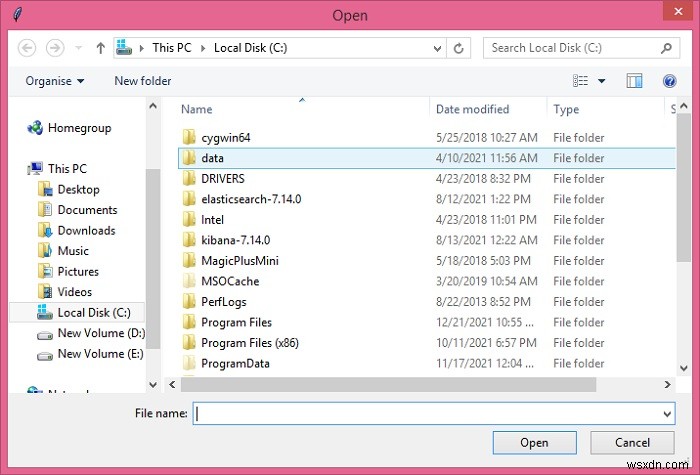 Tkinterのfiledialogでファイルパス(初期ディレクトリ)を指定する方法