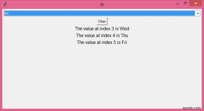 Tkinter Comboboxで選択したオプションのインデックスを取得する方法