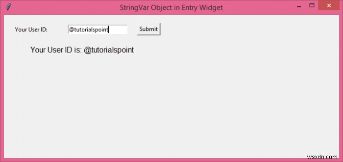TkinterのEntryウィジェットでStringVarオブジェクトを使う方法