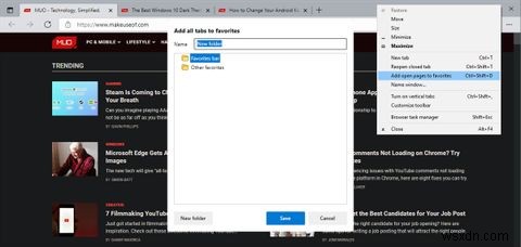 【Chrome・Firefox・Edge・Brave・Safari対応】開いているすべてのタブを一括ブックマークする方法