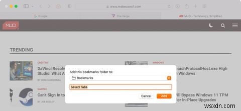 【Chrome・Firefox・Edge・Brave・Safari対応】開いているすべてのタブを一括ブックマークする方法