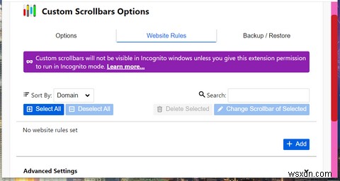 Custom Scrollbars拡張機能でGoogle Chromeのスクロールバーを自由にカスタマイズする方法