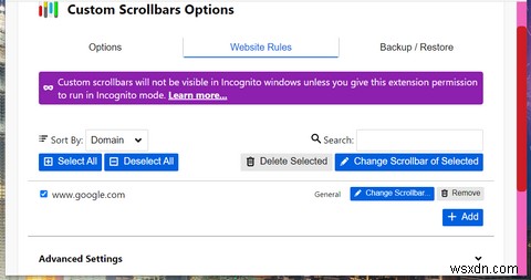 Custom Scrollbars拡張機能でGoogle Chromeのスクロールバーを自由にカスタマイズする方法