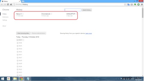 Chromeの閲覧履歴から不要なデバイスを削除する方法