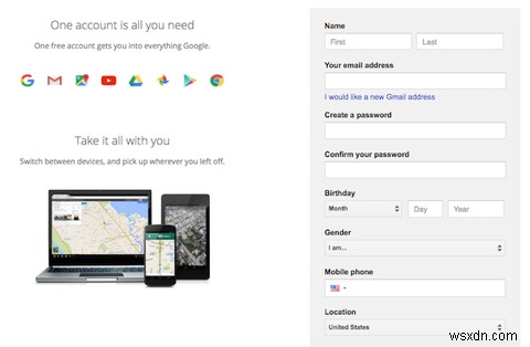GmailアカウントなしでGoogleサービスを利用する方法