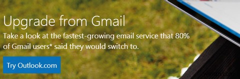 Microsoft、プライバシー訴求の比較サイトでGmailユーザーをOutlookへ誘導