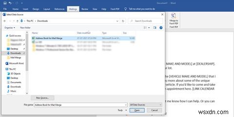 Wordでメールマージを行う方法|Excelの連絡先リストを使って一括送信する手順