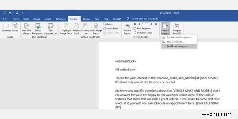 Wordでメールマージを行う方法|Excelの連絡先リストを使って一括送信する手順