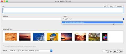 Adobe Lightroomから直接写真をメールで送信する方法