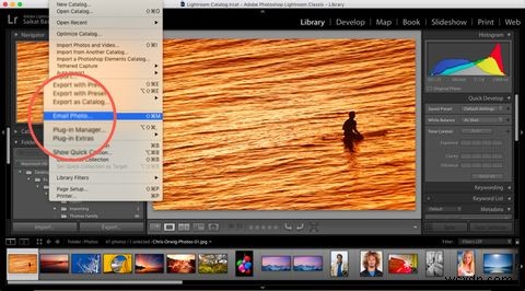 Adobe Lightroomから直接写真をメールで送信する方法