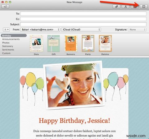 Apple Mailの「ステーショナリー」機能でメールを美しく彩る方法