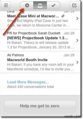 iPhoneの「Mailbox」アプリで受信トレイをゼロにする方法
