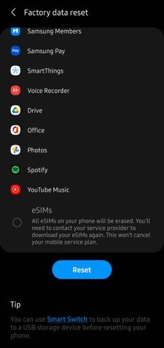 サムスンGalaxyスマホを工場出荷時の状態に初期化する方法