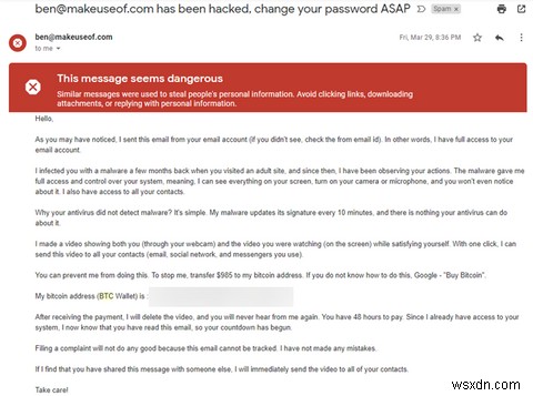 自分のメールアドレスから届く「ハッキング通知」は詐欺？アダルトサイトをネタにした恐喝メールの手口と見抜き方