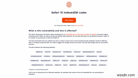 Safari 15のIndexedDB脆弱性とは？閲覧履歴の漏洩リスクと対処法を徹底解説