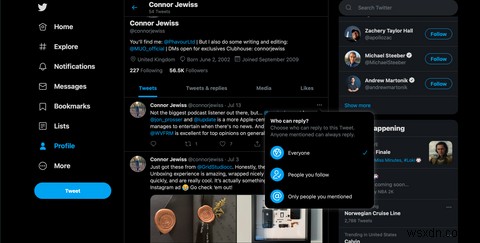 Twitterでツイート投稿後でも返信できるユーザーを変更できる新機能が登場