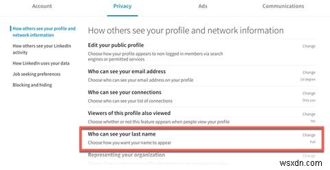LinkedInで名前を非表示にする方法｜姓を隠してプライバシーを強化する手順