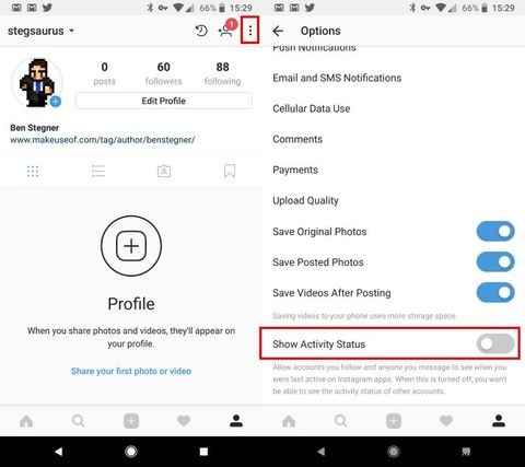 Instagramで「最終オンライン」表示をオフにする方法