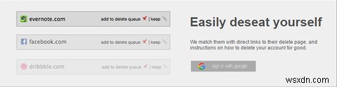 ワンクリックでWebアカウントを一括検索・削除できる「deseat.me」の使い方
