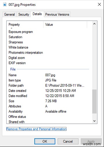 Windows 10で写真から位置情報（EXIFデータ）を削除する方法