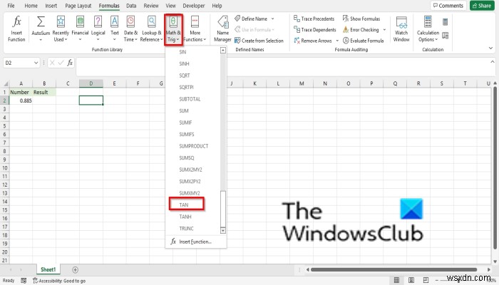 Microsoft ExcelでTAN関数を使う方法|タンジェント(正接)の計算手順をわかりやすく解説