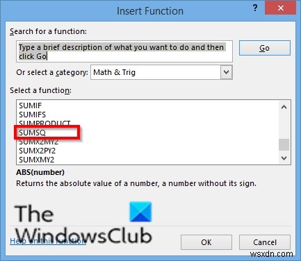 ExcelのSUMSQ関数の使い方｜引数の二乗和を簡単に計算する方法