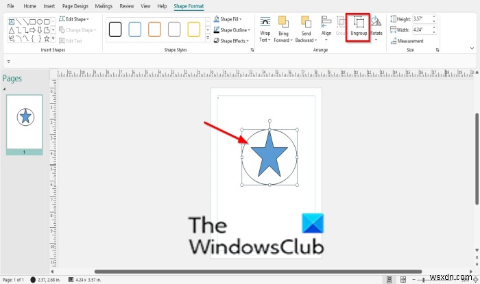 【Microsoft Publisher】グループ化・グループ解除機能を使って図形を結合する方法