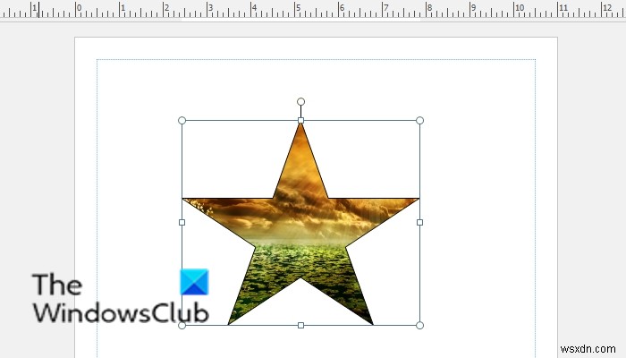 Microsoft Publisherで図形に画像を挿入する方法