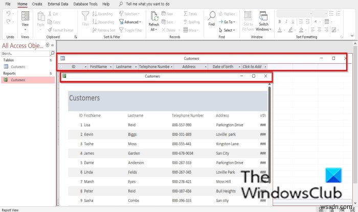 Accessでドキュメントウィンドウのオプションを設定する方法