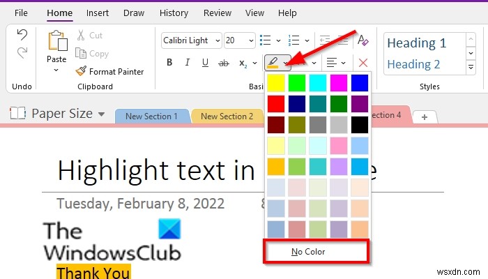 OneNoteでテキストやメモを強調表示する方法