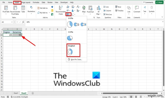 Excelで進捗チャートを作成する方法｜横棒グラフとドーナツ円グラフの手順を解説