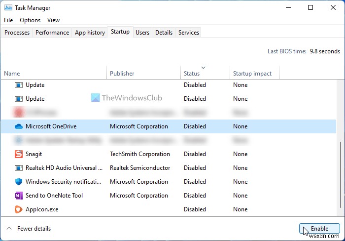 Windows 11/10で起動時にOneDriveが自動的に開かないときの対処法