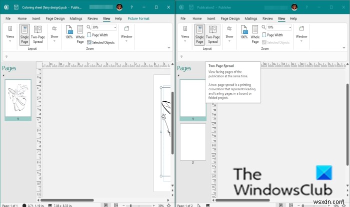 Microsoft Publisherでページやウィンドウを再配置する方法