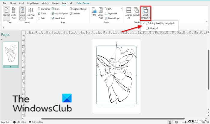 Microsoft Publisherでページやウィンドウを再配置する方法