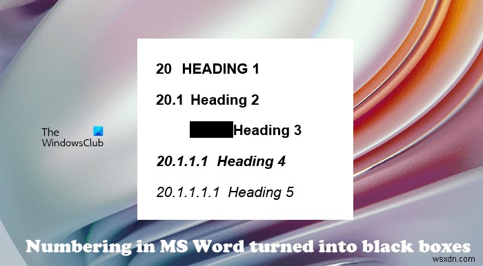 Wordで番号や見出しが黒い四角（■）になる問題を解決する方法