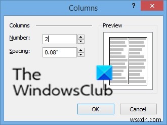 Microsoft Publisherでテキストボックスに段組み（列）を追加・削除する方法