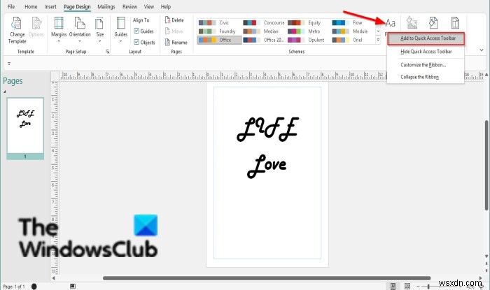 Microsoft Publisherでフォントスキームを適用・管理する方法