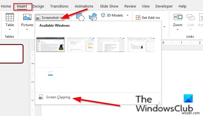 Microsoft Officeの組み込みスクリーンショット機能を使って画面をキャプチャする方法